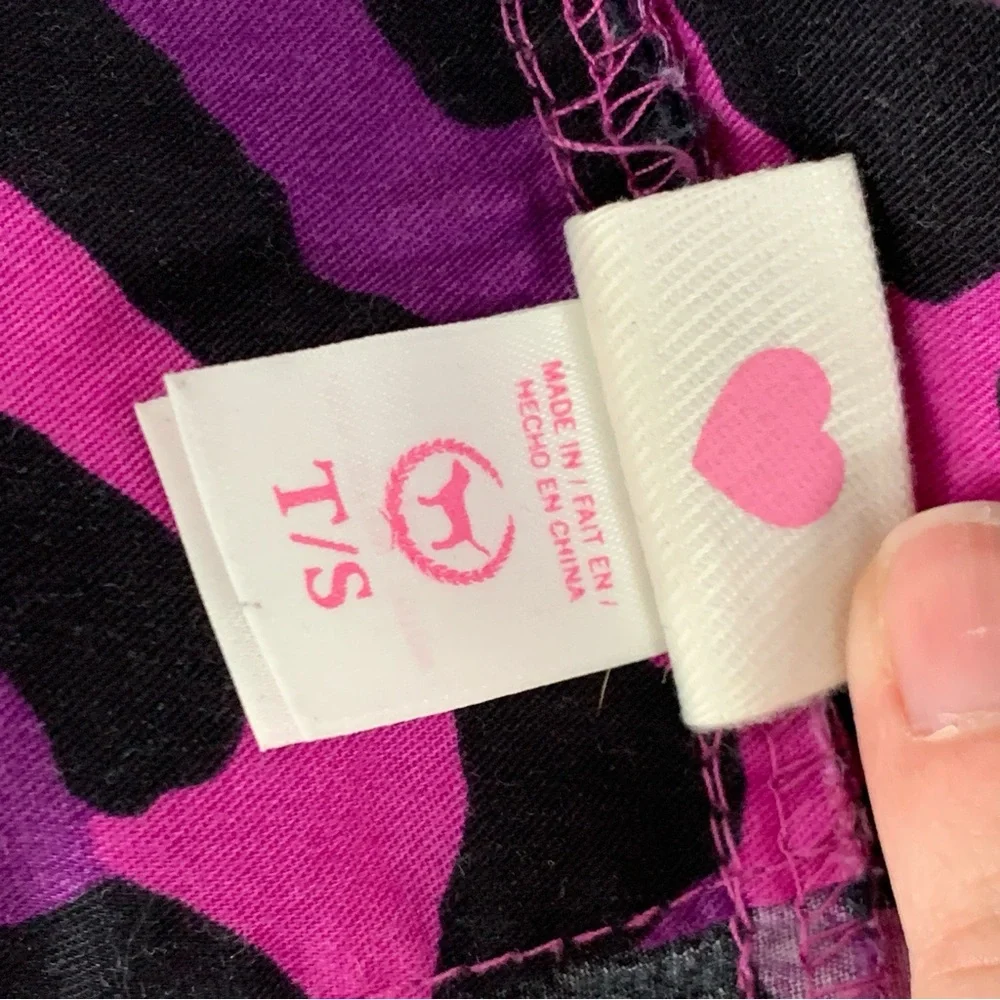 Vintage 2011 Y2K Victoria’s Secret PINK Purple Black Leopard Single Pillowcase